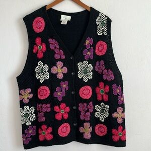 Susan Bristol Floral Sweater Size 2W(XXL)